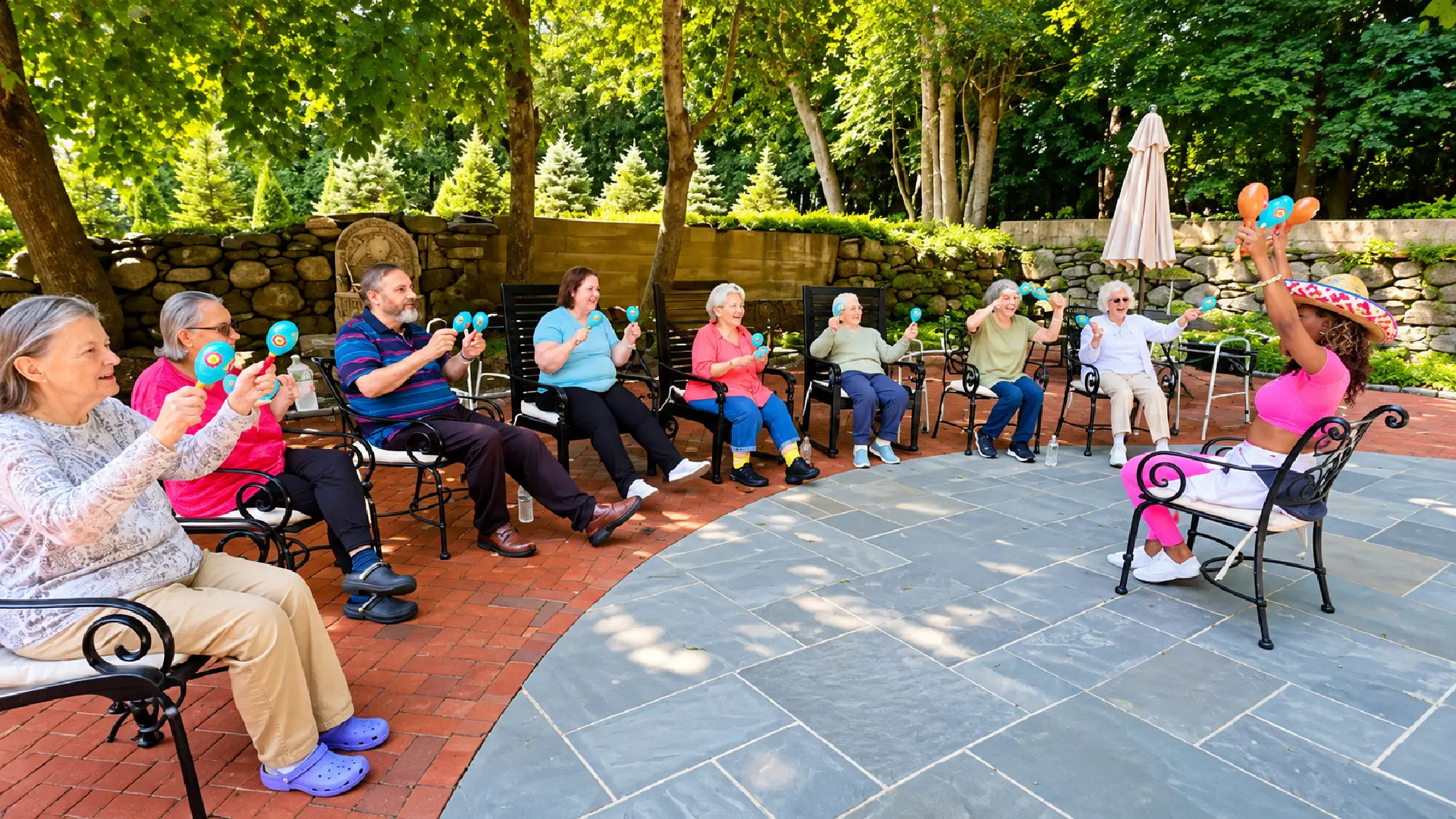 Senior housing community with outdoor activities in Charlton MA